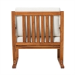 Pemberly Row Modern Slat Back Solid Wood Club Chair in Brown