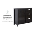 Pemberly Row Modern Arched Rattan 2-Door Wood Sideboard 58