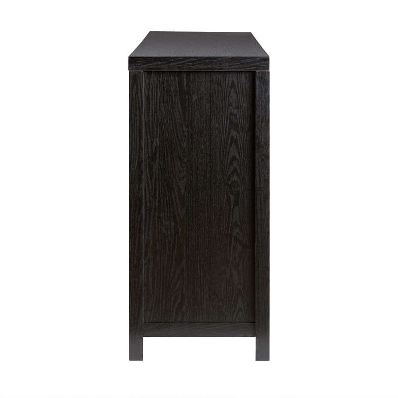 Pemberly Row Modern Arched Rattan 2-Door Wood Sideboard 58