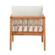 Pemberly Row Outdoor Solid Wood Spindle Style Single Lounge Chair - Natural