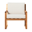 Pemberly Row Modern Slat Back Solid Wood Club Chair - Natural