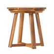 Pemberly Row Modern Slat Back Solid Wood Side Table - Natural