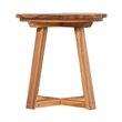 Pemberly Row Modern Slat Back Solid Wood Side Table - Natural