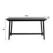 Pemberly Row Modern Solid Wood Trestle Base Dining Table - Black Ash