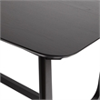 Pemberly Row Modern Solid Wood Trestle Base Dining Table - Black Ash
