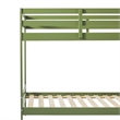 Pemberly Row Twin Over Twin Simple Solid Wood Bunk Bed - Olive Green