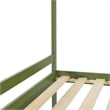 Pemberly Row Twin Over Twin Simple Solid Wood Bunk Bed - Olive Green