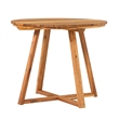 Pemberly Row Modern Slat Back Solid Wood Round Dining Table - Natural