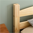 Pemberly Row Transitional Twin-over-Twin Solid Wood Bunk Bed Frame in Natural