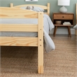Pemberly Row Transitional Twin-over-Twin Solid Wood Bunk Bed Frame in Natural