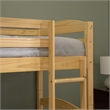 Pemberly Row Transitional Twin-over-Twin Solid Wood Bunk Bed Frame in Natural