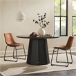 Pemberley Row Solid Pine Wood Black Dining Table Round Space-Saving 48