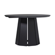 Pemberley Row Solid Pine Wood Black Dining Table Round Space-Saving 48