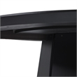 Pemberley Row Solid Pine Wood Black Dining Table Round Space-Saving 48