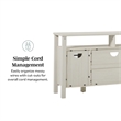 Pemberly Row Transitional Wood Glass Door Storage Sideboard 58