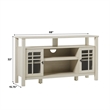 Pemberly Row Transitional Wood Glass Door Storage Sideboard 58