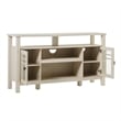 Pemberly Row Transitional Wood Glass Door Storage Sideboard 58