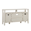 Pemberly Row Transitional Wood Glass Door Storage Sideboard 58