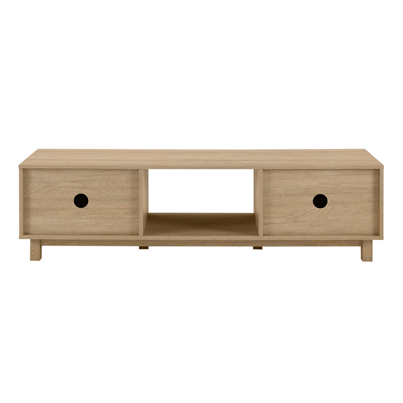 Pemberley Row MDF Oak TV Stand Rectangular Contemporary 58