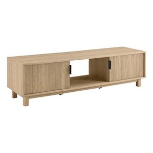 Pemberley Row MDF Oak TV Stand Rectangular Contemporary 58&quot Unassembled