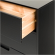 Pemberly Row 6-Drawer Groove Handle Solid Wood Dresser - Black