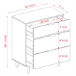 Pemberly Row 3-Drawer Groove Handle Solid Wood Dresser - Black