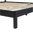 Pemberly Row Solid Wood Rattan Headboard King Bedframe - Black