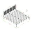 Pemberly Row Solid Wood Rattan Headboard King Bedframe - Black