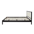 Pemberly Row Solid Wood Rattan Headboard King Bedframe - Black