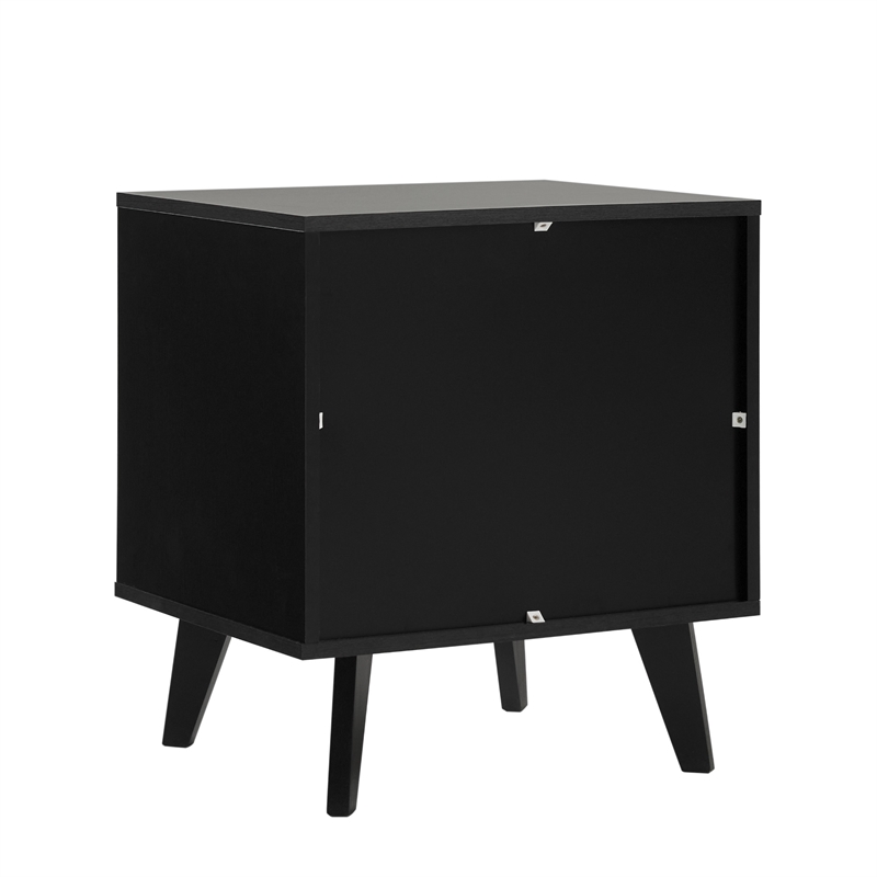 Pemberly Row Mid-Century 1-Drawer Wood Nightstand in Oak Finish