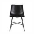 Pemberly Row Upholstered Dining Chair with Metal X Base - 2pk - Black