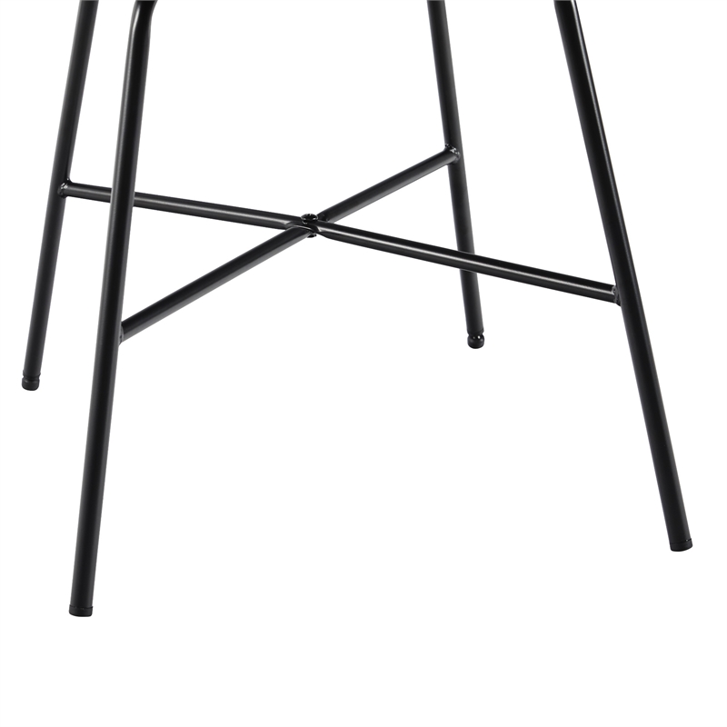 Pemberly Row Upholstered Dining Chair with Metal X Base - 2pk - Black
