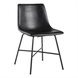 Pemberly Row Upholstered Dining Chair with Metal X Base - 2pk - Black