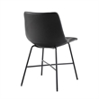 Pemberly Row Upholstered Dining Chair with Metal X Base - 2pk - Black
