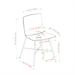 Pemberly Row Upholstered Dining Chair with Metal X Base - 2pk - Black