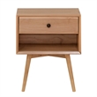 Pemberly Row 1-Drawer Mid-Century Solid Wood Nightstand - Natural Pine