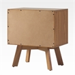 Pemberly Row 1-Drawer Mid-Century Wood Nightstand with Metal Hardware in Mocha