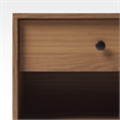 Pemberly Row 1-Drawer Mid-Century Wood Nightstand with Metal Hardware in Mocha