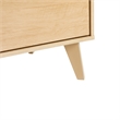 Pemberly Row Simple Wood 6 Drawer Dresser with Cut Out Handles - Riviera Beige