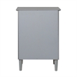 Pemberly Row 3-Drawer Solid Wood Nightstand Accent Table - Gray