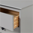 Pemberly Row 3-Drawer Solid Wood Nightstand Accent Table - Gray