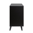 Pemberly Row Simple Wood 6 Drawer Dresser with Cut Out Handles - Black