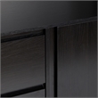 Pemberley Row MDF Black Sideboard Rectangular Adjustable Shelves 63