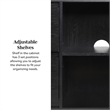 Pemberley Row MDF Black Sideboard Rectangular Adjustable Shelves 63