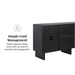 Pemberley Row MDF Black Sideboard Rectangular Adjustable Shelves 63