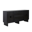 Pemberley Row MDF Black Sideboard Rectangular Adjustable Shelves 63