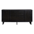 Pemberley Row MDF Black Sideboard Rectangular Adjustable Shelves 63