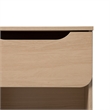 Pemberly Row Contemporary Simple Modern 1-Drawer Wood Nightstand in Oak