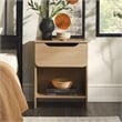 Pemberly Row Contemporary Simple Modern 1-Drawer Wood Nightstand in Oak