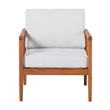Pemberly Row Modern Outdoor Solid Wood Spindle Style Single Lounge Chair - Brown